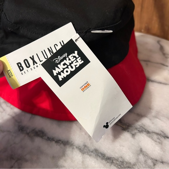 NWT Disney Mickey Mouse Red and Black Bucket Hat With Ears - Picture 6 of 7